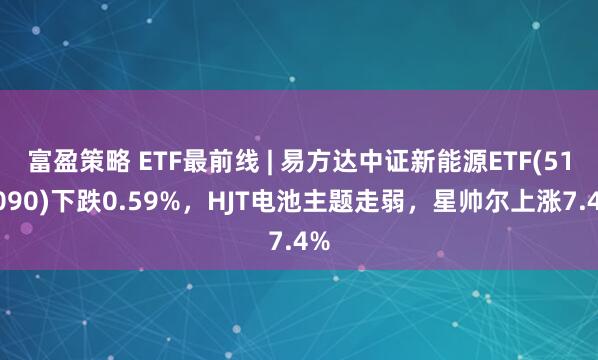 富盈策略 ETF最前线 | 易方达中证新能源ETF(516090)下跌0.59%，HJT电池主题走弱，星帅尔上涨7.4%